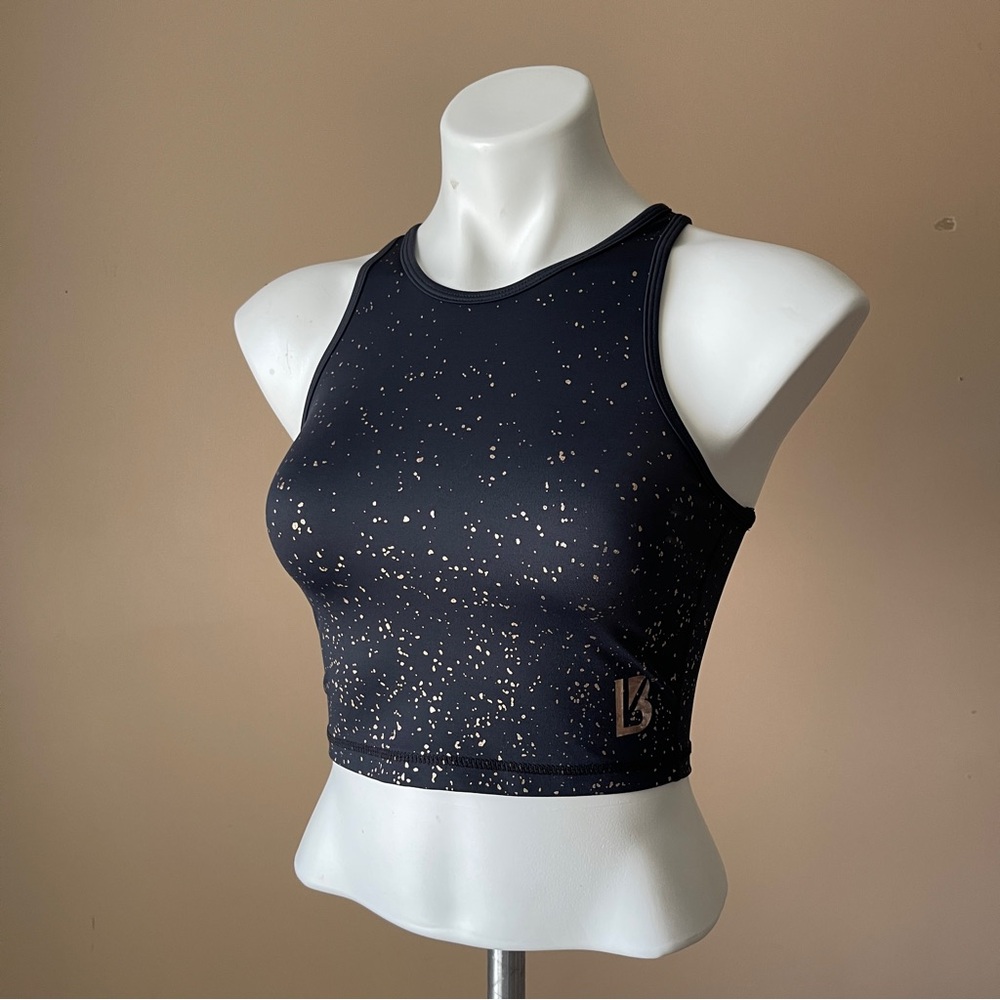 BUFFBUNNY | Aurora Black Rosé Athletic Crop Top Sz S - Picture 3 of 7